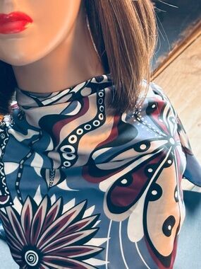Lambert Montreal Art Deco Geisha Scarf High-End Luxury Eco-Friendly MOTHERS DAY